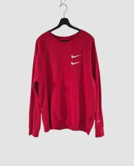 100 105 NIKE ダブルスウッシュ スウェット レッド