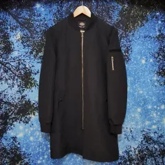 DICKIES ディッキーズ ユニセックス ブラック Long MA-1ジャケット マウンテンパーカー M