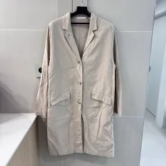 ユニクロ リネンコットン ロングジャケット