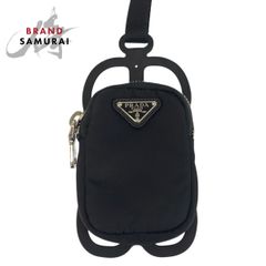 グッチ シェリーライン アクセサリーポーチ レザー ロゴプレート 黒
