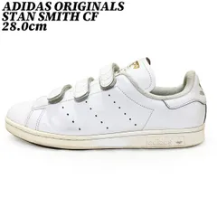 【クーポン】スニーカー シューズ  アディダス オリジナルス スタンスミス コンフォート ホワイト ゴールド 28.0cm ADIDAS ORIGINALS STAN SMITH CF ベルクロ S75188 正規品 中古 古着 ブランド 匿名配送