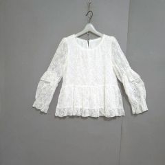 OHGAジャガードティアードブラウス ホワイト 入学 入園 オケージョン