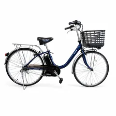 【軽量モデル/整備済】Panasonic ビビ・L【前カゴ・ブレーキ一式新品】電動アシスト自転車電動アシスト自転車 EV-0039