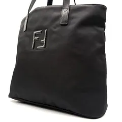 【良品✨】FENDI vintage FF Logo Black Nylon Tote Bag フェンディ ヴィンテージ ブラック ナイロン トートバッグのサムネイル