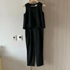 trois/トロワ ペプラムデザイン サロペット ブラック Fサイズ - メルカリ
