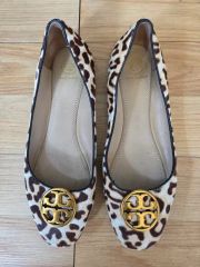 極美品】TORY BURCH トリーバーチレオパード柄 フラットシューズ