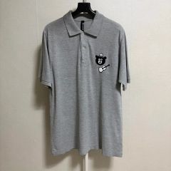 希少 新品 タグ付き Disney Lサイズ 90s 半袖 ポロシャツ グレー 