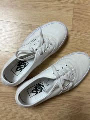 美品 VANS オーセンティック レザー 白 27cm 本革 Authentic - メルカリ