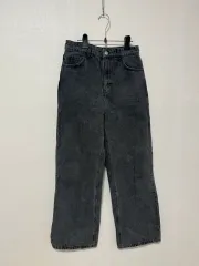 H&M エイチ・アンド・エム ワイド デニム パンツ ブラックデニム