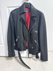 ソスタヌート新宿カワノ ポンチ ライダース ジャケットRED & BLACK