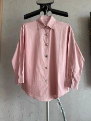 美品 シールームリン/ハートボタンピンク長袖シャツ - メルカリ