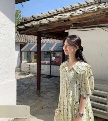 桐島かれんさん着用 HOUSE OF LOTUS ハンドブロックプリントスカート