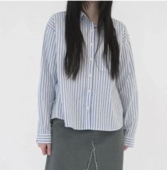 hibiniti ストライプオーバーサイズシャツ（長袖） - メルカリ