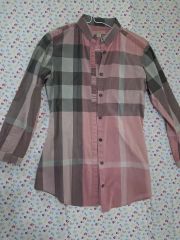 〇近年モデル〇BURBERRY BRIT メガチェック 長袖シャツ オレンジ 