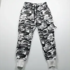 ヴィンテージ カーゴパンツ カモフラ グレー ジョガーパンツ レディース サイズ26 A5333