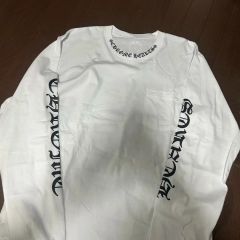 正規品 レシート 紙袋付き クロムハーツ ドジャースカラー ロゴ ロンT 