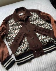 sacai ロゴ レース MA-1 ボンバージャケット サカイ ブルゾン コート 