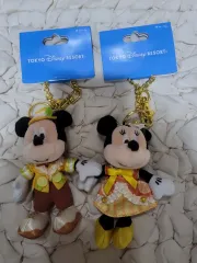 (TOKYO ディズニーランド 正規品)(新品)ミッキー ミニー キーホルダー人形 セット