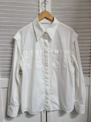 完売人気 ELENDEEKクロップドシャツ白Fオーバーサイズ美品春夏秋 