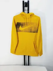 NIKE フードTシャツ ドライフィット ビックスウッシュ 起毛 フーディー 黄色 L