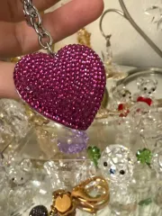 SWAROVSKI スワロフスキー ハートキーホルダー バッグチャーム