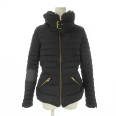 ザラ ベーシック ZARA BASIC OUTERWEAR 中綿ジャケット スタンドカラー M 黒 ブラック キルティング /CK11 ■ECA004のサムネイル
