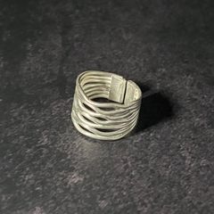 15年物ヴィンテージ】極美品3連トリプルループ ワイドカフバングル 