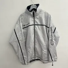 ジャパン ヴィンテージ チャンピオン シルバー y2k ロゴ トラック アウター M