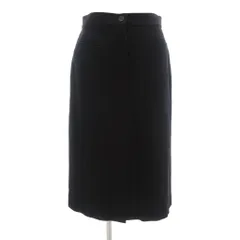 ソニアリキエル SONIA RYKIEL タイトスカート 38 黒 ブラック 無地 膝丈 フロントボタン /KR ■ECF004
