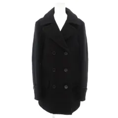 ユナイテッドアローズ A DAY IN THE LIFE UNITED ARROWS ピーコート ウール M 黒 ブラック ダブルブレスト テーラードカラー 長袖 /SC ■ECF004のサムネイル