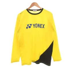 ヨネックス YONEX ゲームシャツ Tシャツ O 黄 イエロー 長袖 ラウンドネック ロゴプリント /NU ■ECF004