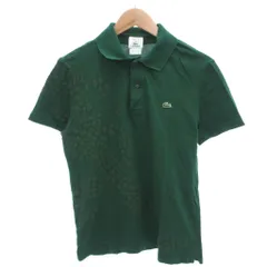 ラコステ LACOSTE 美品 ポロシャツ 4 緑 エンボス加工 襟付き 半袖 /IL ■ECF004