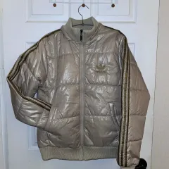 ヴィンテージ adidas アディダス ベージュ ダウン large₍ラージ)