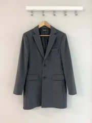 PAUL STUART チャコールグレー ロング ジャケット
