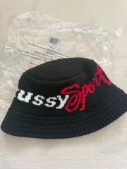 STU（STUSSY）ニット バケットハット ブラック L/XL