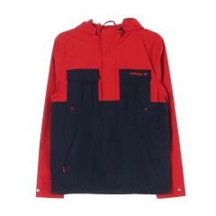 SUPREME 赤 ネイビー ナイロンジャケット ハーフジップ - メルカリ
