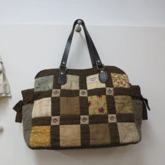 パッチワーク ボストンバッグ ハート柄♥ハンドメイド - メルカリ