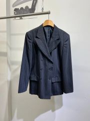 RUIRUE BUTIQUE ダブルブレストジャケット ピンストライプ ネイビー