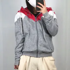 アディダス グレー ピンク フードジップアップ 90 250326