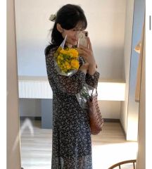 桐島かれんさん着用 HOUSE OF LOTUS ハンドブロックプリントスカート