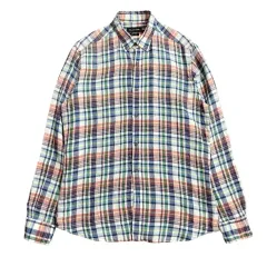 マッシモ ドゥッティ バイカラーCHECK リネン長袖シャツのサムネイル