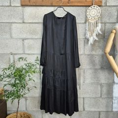 loin. ロワン コットンオーガンジー ワンピース ロング 井川遥 38 黒