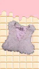 メゾピアノ いちごミルク ファー ベスト ギャル 姫ギャル Kawaii
