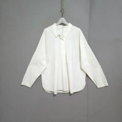 サードマガジン ロゴ刺繍ビッグシャツ オーバーサイズ ホワイトシャツ 