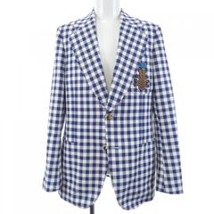 美品・正規品】GUCCI リネン リゾート ギンガムチェック ジャケット 46 