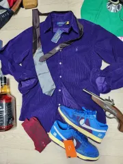 (新品) ポロ ラルフローレン パープル シャツ