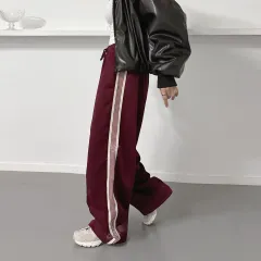 (当日) 1392 厚手 シャーリング トラック ワイドパンツ