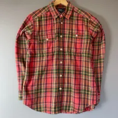 ポロ ラルフローレン タータンチェック ツーポケット ウェスタン 長袖 シャツ L