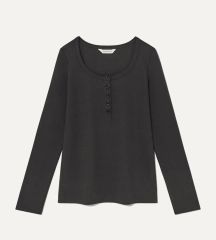 新品未使用タグ付き】ジーナシス シルキータッチヘンリーLS TEE