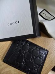 美品】GUCCI グッチ GG シマ レザー カードケース 名刺入れ ブラック